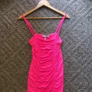 Hot pink dress
